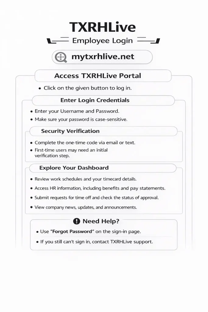 TXRH Live Portal for Texas Roadhouse Employees 6 TXRHLive sign in process